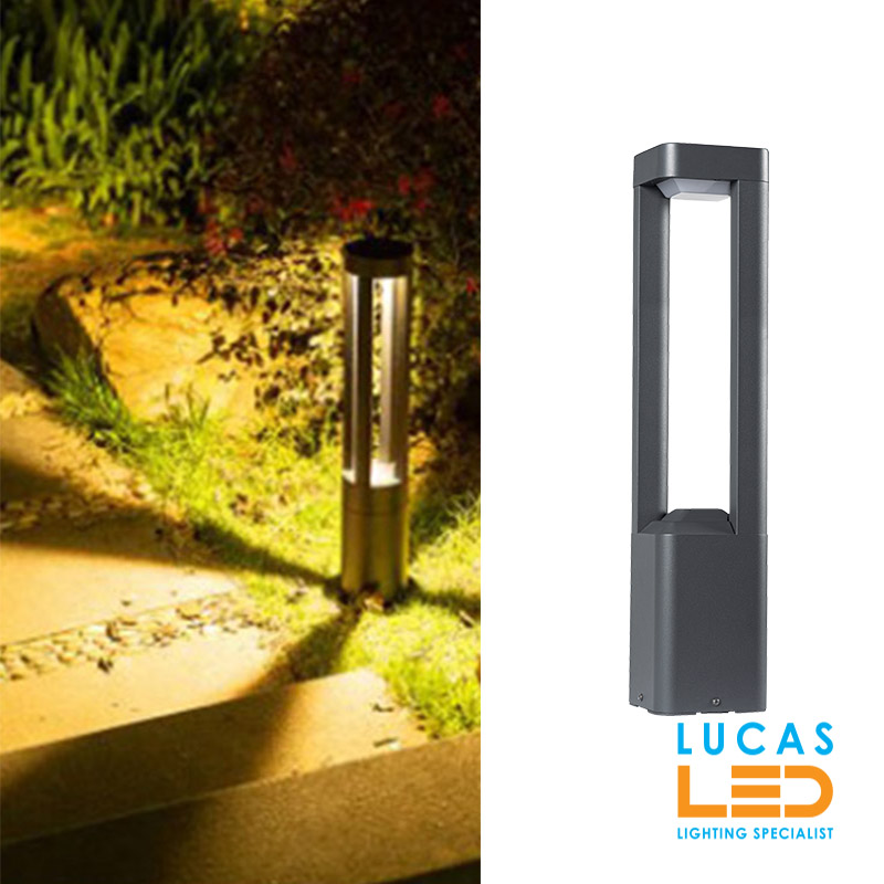 LED Garden Bollard Light PEVO 50 - GX53 - IP44 waterproof - Down Light - Anthracite body.