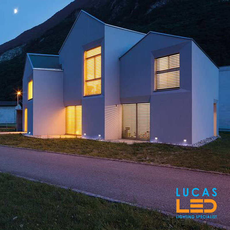 3W Outdoor LED Wall Light - 3000K Warm White - 130lm - GLASI White body