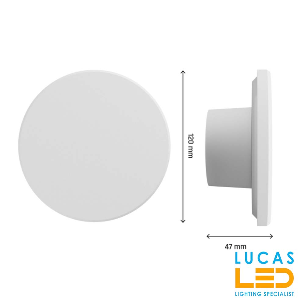 Surface LED Wall Facade Light 9W - IP44 - 1125lm- 3000/4000/6000K CCT - White - Outdoor&Indoor lamp- round light- PIATTA