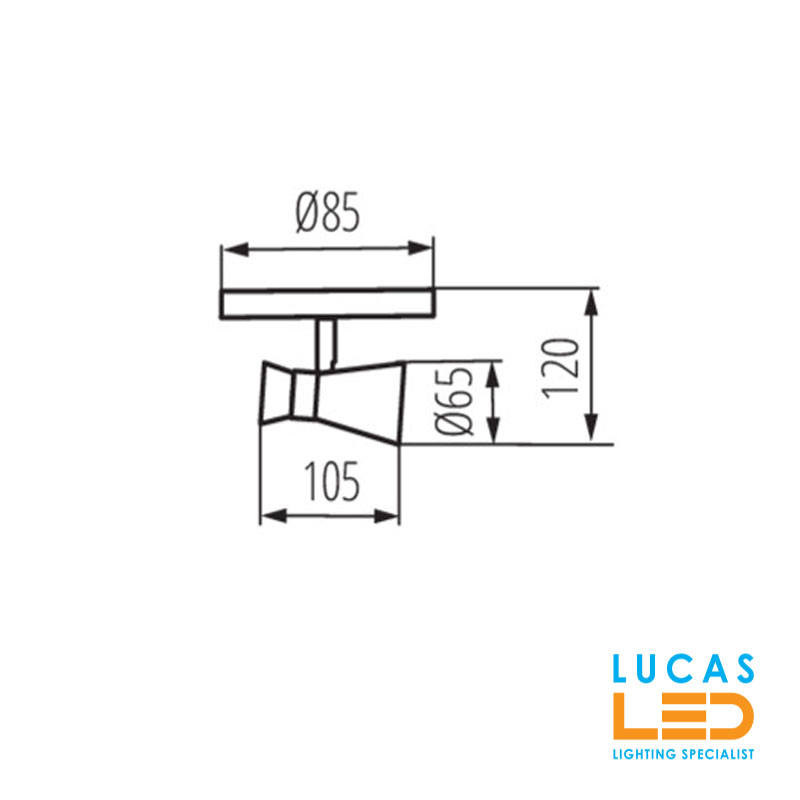 Surface LED Wall & Ceiling Light GU10 - IP20 -  Home Decor Lamp - MILENO Silver & Cooper 