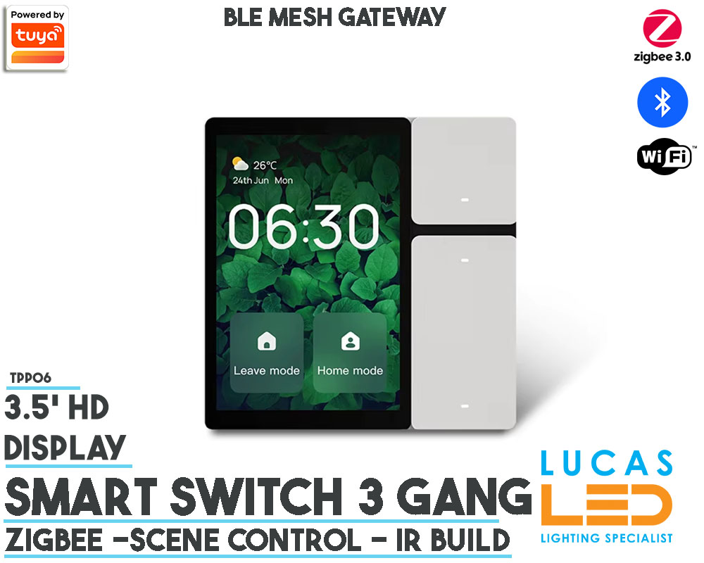 ZigBee Smart Control Panel Mini • Tuya • 3 Gang Switch • 3.5