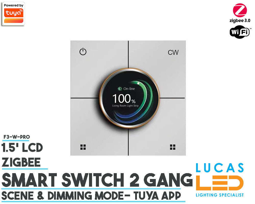 ZigBee Smart Knob Switch • Tuya • 2 Gang • 1.5